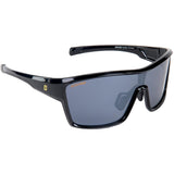 Seachoice 98819 "Nautilus" Polarized Sunglasses, Frame: Shiny Black, Lens: Full Silver Mirror
