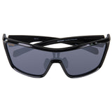 Seachoice 98819 "Nautilus" Polarized Sunglasses, Frame: Shiny Black, Lens: Full Silver Mirror