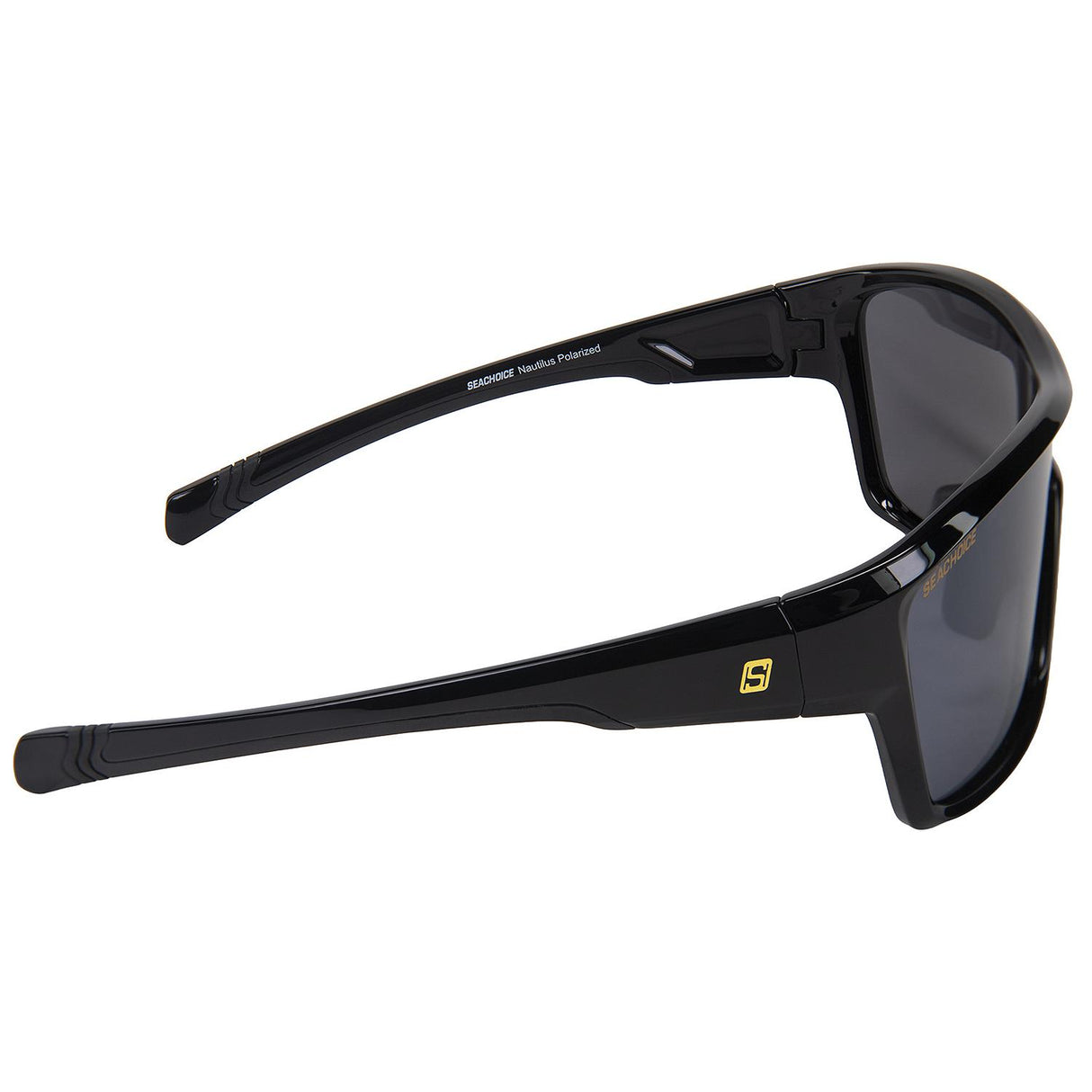 Seachoice 98819 "Nautilus" Polarized Sunglasses, Frame: Shiny Black, Lens: Full Silver Mirror