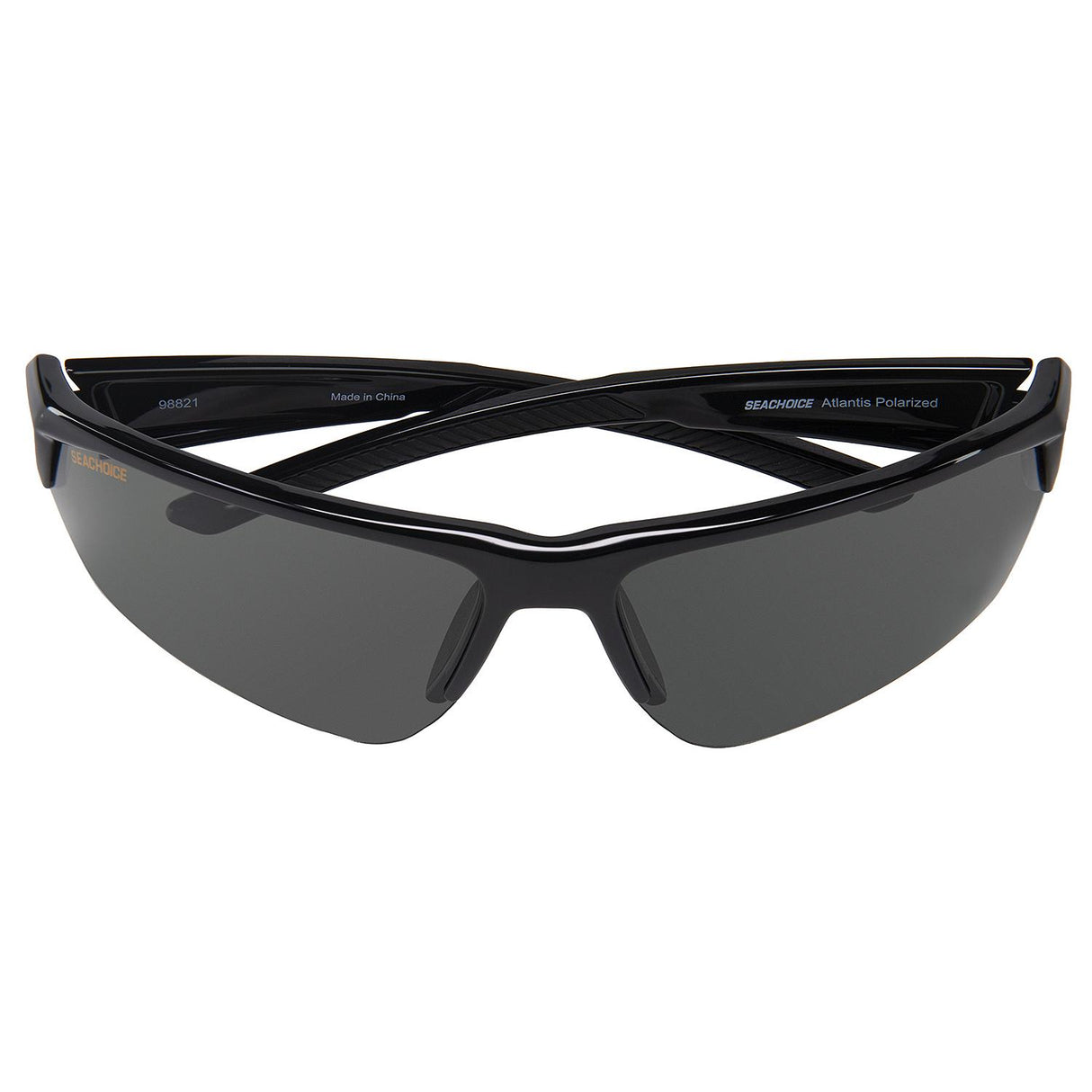 Seachoice 98821 "Atlantis" Polarized Sunglasses, Frame: Shiny Black, Lens: Grey