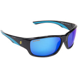 Seachoice 98820 "Neptune" Polarized Sunglasses, Frame: Shiny Black, Lens: Blue Mirror