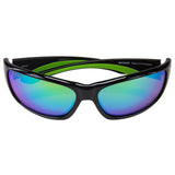 Seachoice 98823 "Neptune" Polarized Sunglasses, Frame: Shiny Black, Lens: Green Mirror