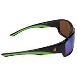 Seachoice 98823 "Neptune" Polarized Sunglasses, Frame: Shiny Black, Lens: Green Mirror