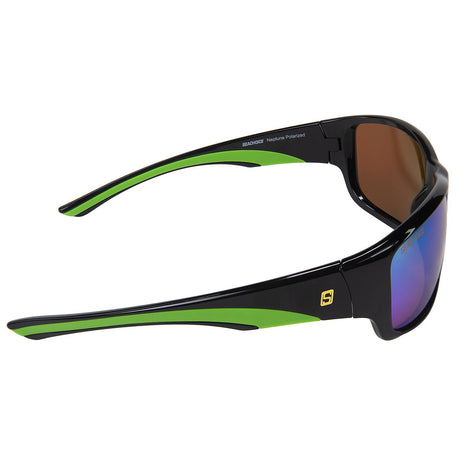 Seachoice 98823 "Neptune" Polarized Sunglasses, Frame: Shiny Black, Lens: Green Mirror