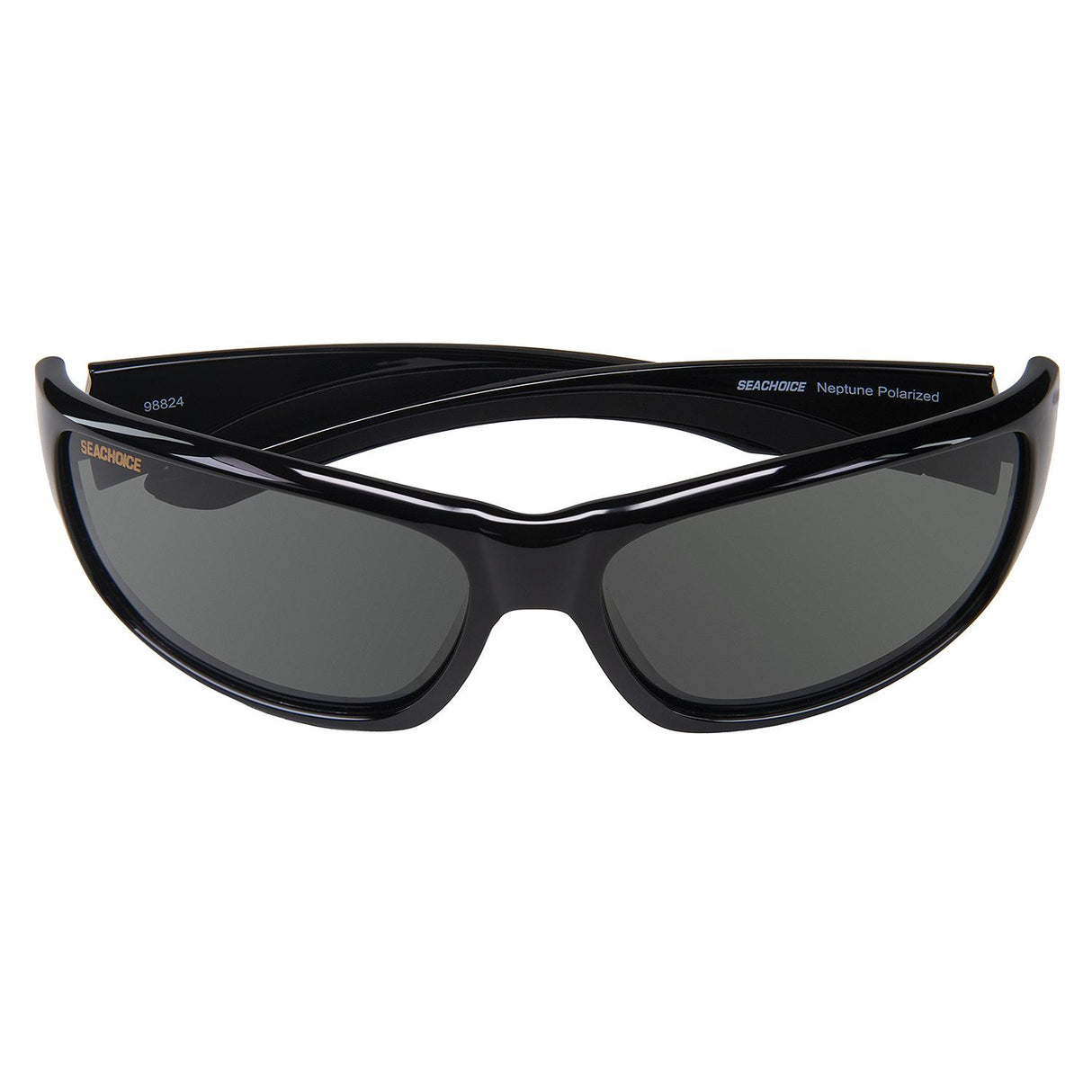 Seachoice 98824 "Neptune" Polarized Sunglasses, Frame: Shiny Black, Lens: Grey