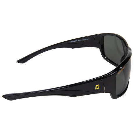 Seachoice 98824 "Neptune" Polarized Sunglasses, Frame: Shiny Black, Lens: Grey