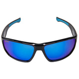 Seachoice 98826 "Rapids" Polarized Sunglasses, Frame: Shiny Black, Lens: Blue Mirror