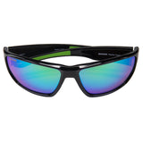 Seachoice 98827 "Rapids" Polarized Sunglasses, Frame: Shiny Black, Lens: Green Mirror