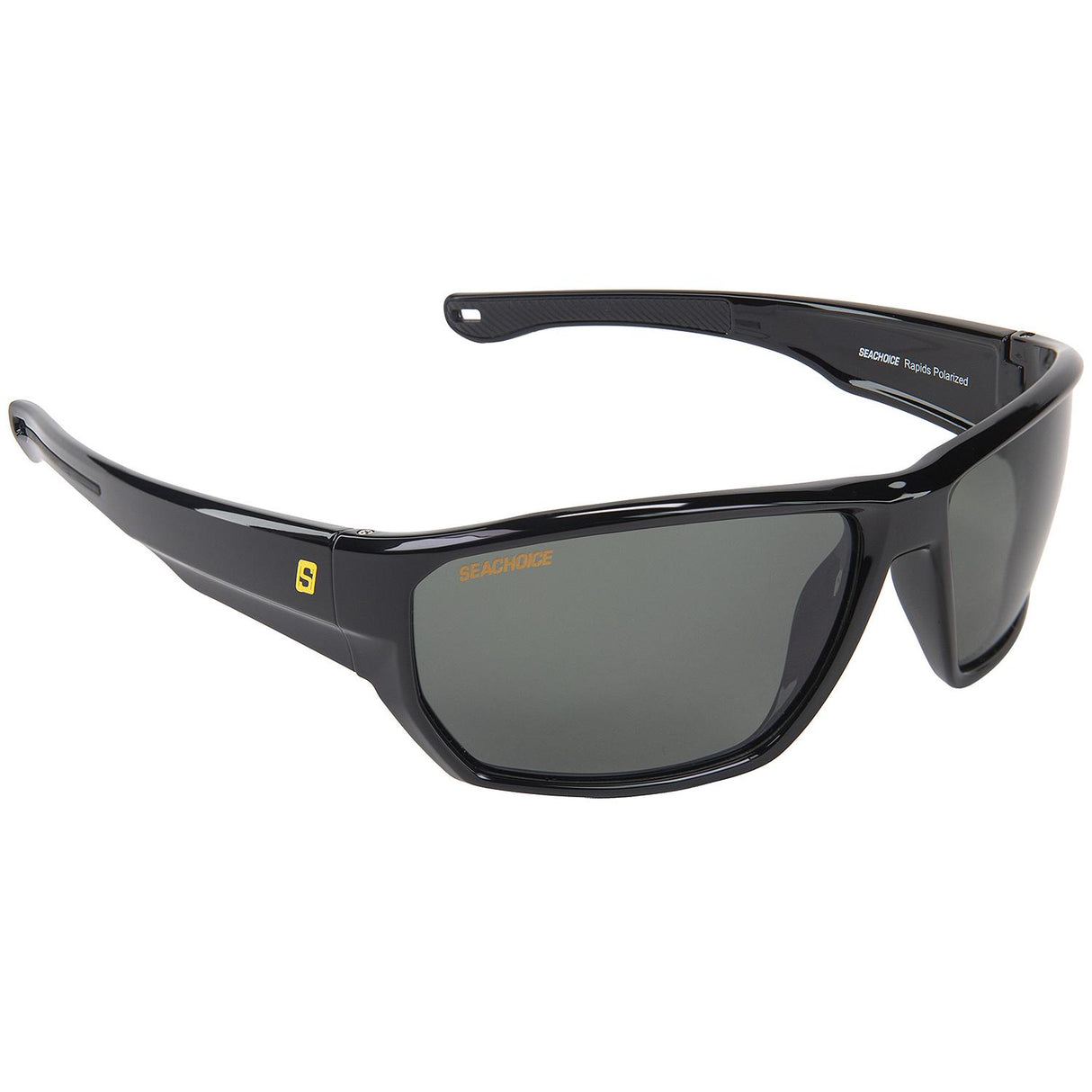 Seachoice 98828 "Rapids" Polarized Sunglasses, Frame: Shiny Black, Lens: Grey