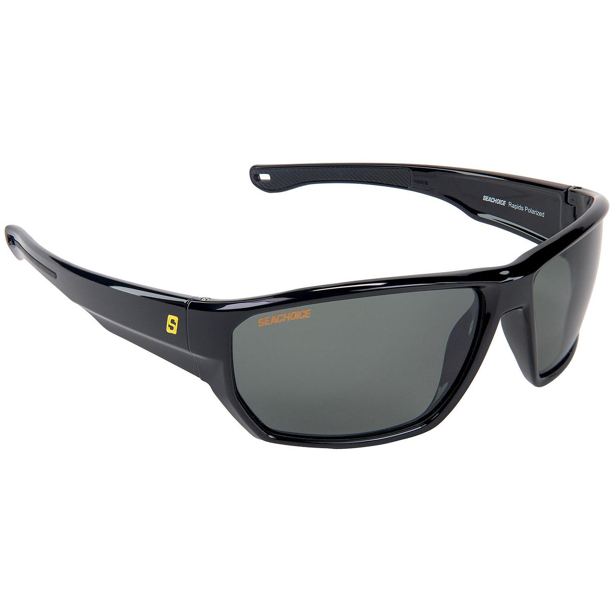 Seachoice 98828 "Rapids" Polarized Sunglasses, Frame: Shiny Black, Lens: Grey