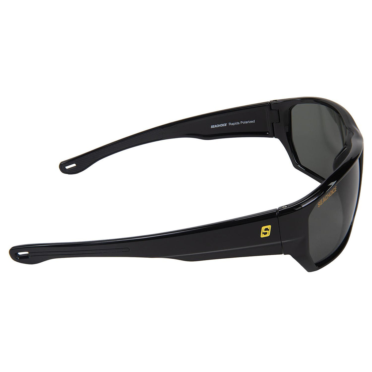 Seachoice 98828 "Rapids" Polarized Sunglasses, Frame: Shiny Black, Lens: Grey
