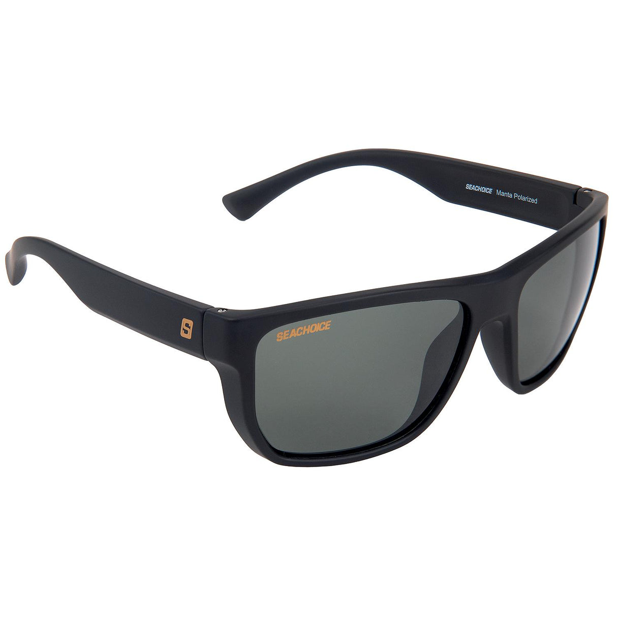 Seachoice 98830 "Manta" Floating Polarized Sunglasses, Frame: Matte Black, Lens: Grey