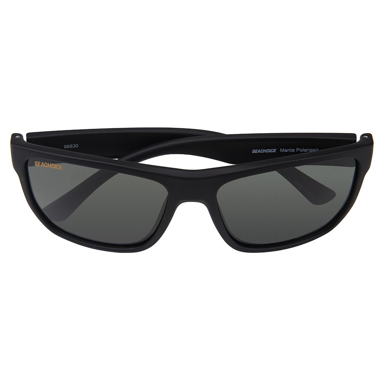 Seachoice 98830 "Manta" Floating Polarized Sunglasses, Frame: Matte Black, Lens: Grey