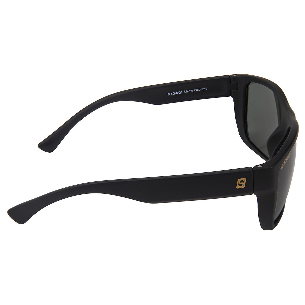 Seachoice 98830 "Manta" Floating Polarized Sunglasses, Frame: Matte Black, Lens: Grey