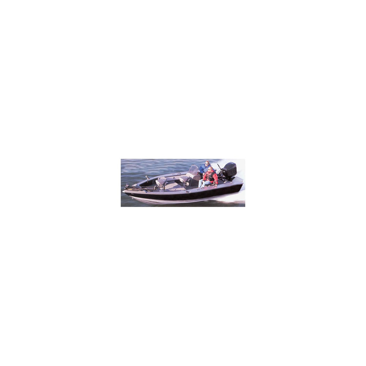 Carver 72216F10 V-Hull Fishing With Side Console, 16'6, Poly-Flex II Slate Gray