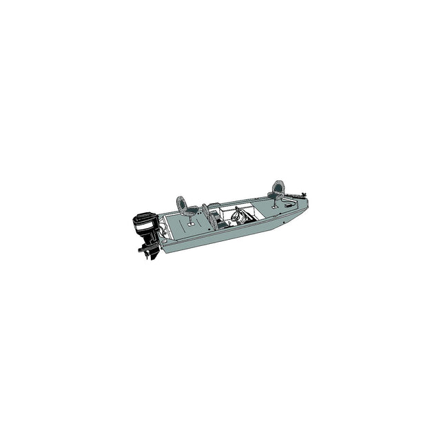 Carver 77818F10 Jon Style Bass Boats, 18'6, Poly-Flex II Slate Gray