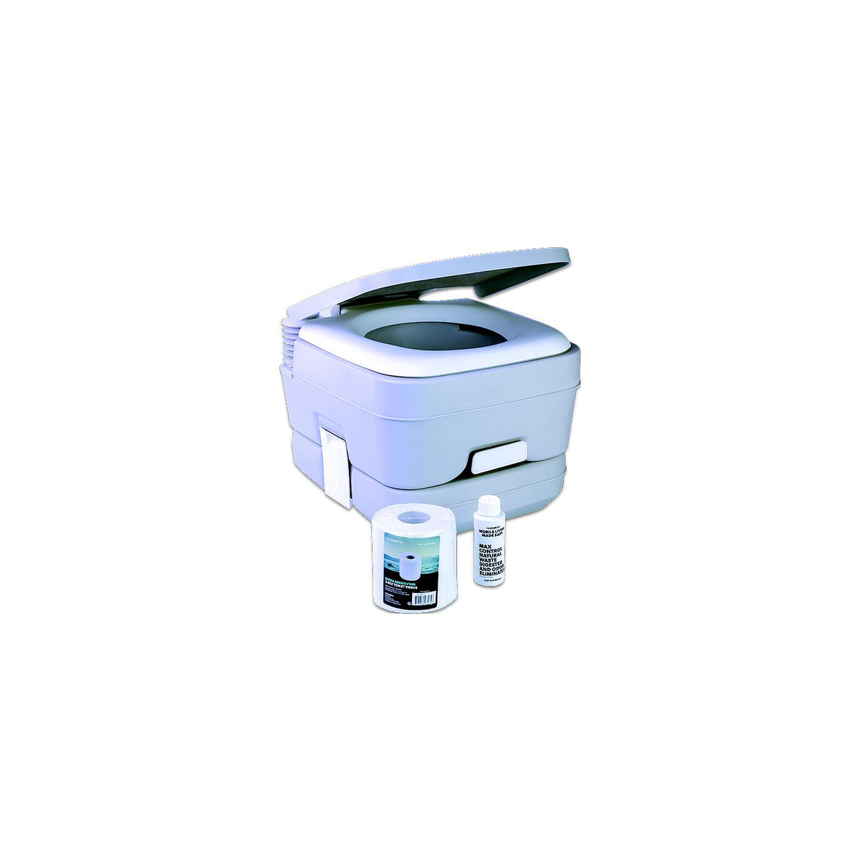 Doemtic 331962060 Bonus Pack: </b>Model 962 portable toilet 2.5 gal.  with bonus tissue and treatment.