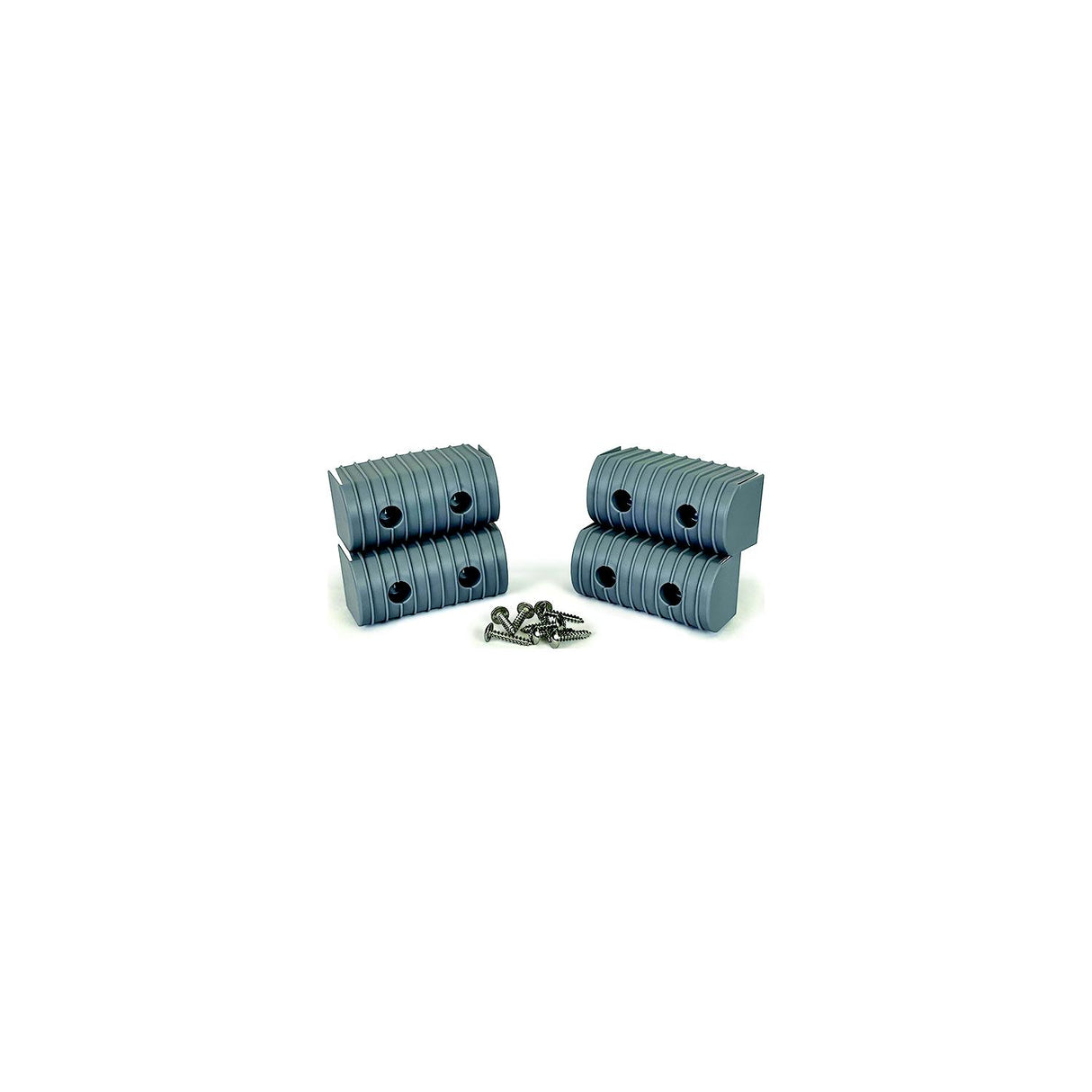 Caliber 23051 Bunk Wrap 2" x 4" End Cap Only, Gray, 4/pk