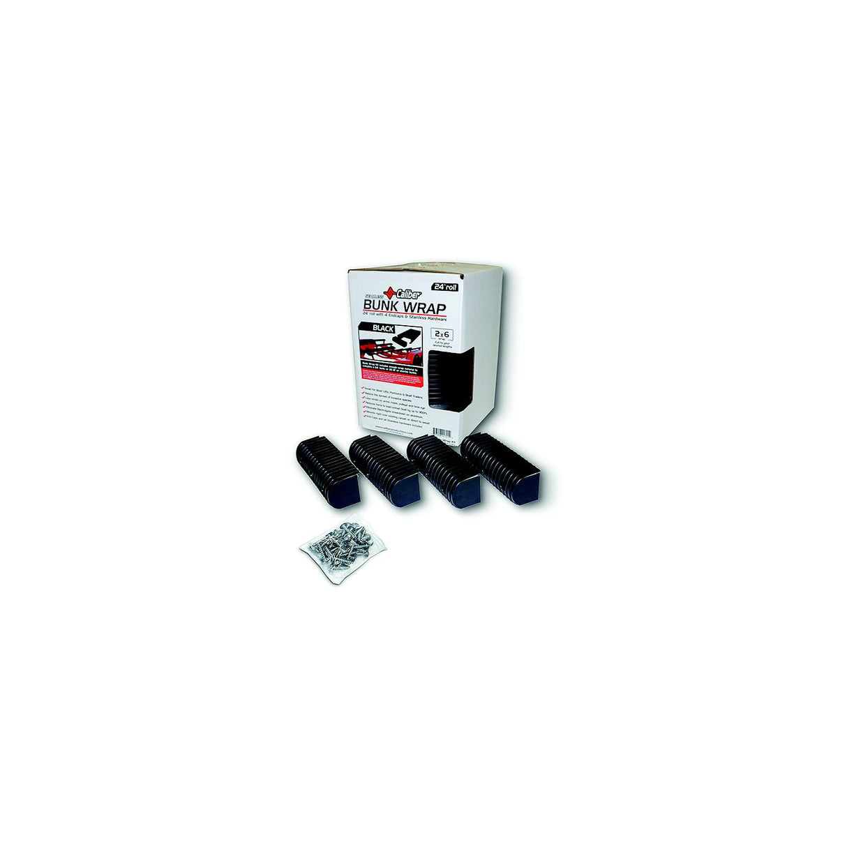 Caliber 23054BK Bunk Wrap Kit (Includes 4 Endcaps and Stainless Steel Hardware)