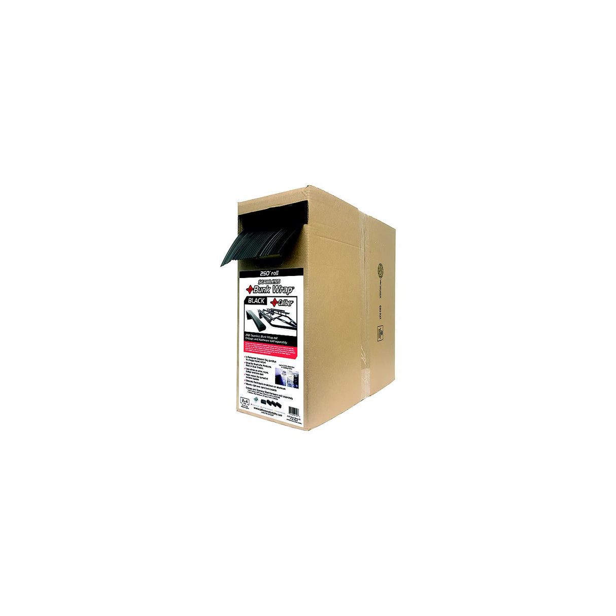 Caliber 23068BK Bunk Wrap 2" x 4" Bunk Wrap, 250' Black
