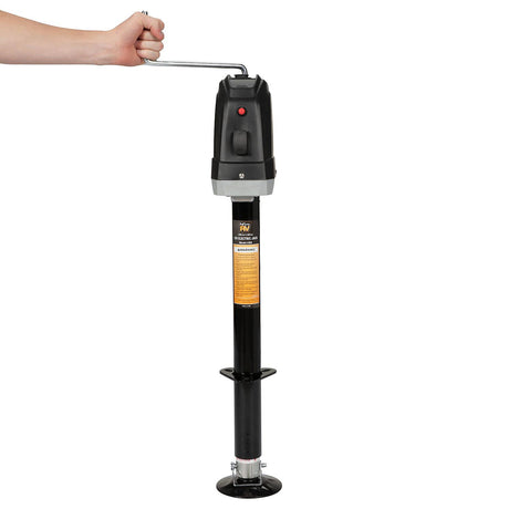 FulTyme RV 2100 Electric Trailer Jack, 3,500 Lb. Load Capacity, 12V Operation w/ Manual Override