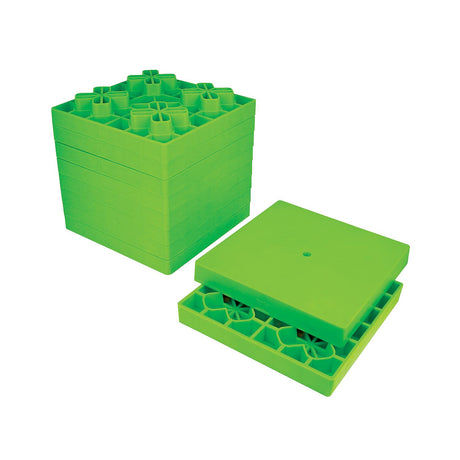 FulTyme RV 2128 Leveling Blocks, 10 pack (8 pads + 2 caps)