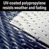 FulTyme RV 6064 Outdoor Patio Mat, Blue/White, 6' x 9'