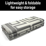 FulTyme RV 6067 Outdoor Patio Mat, Grey/Light Tan, 6' x 9'