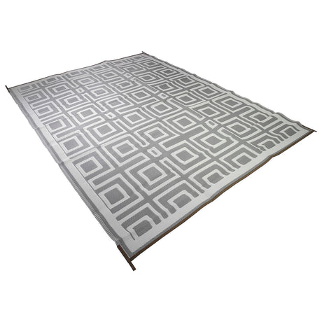 FulTyme RV 6067 Outdoor Patio Mat, Grey/Light Tan, 6' x 9'