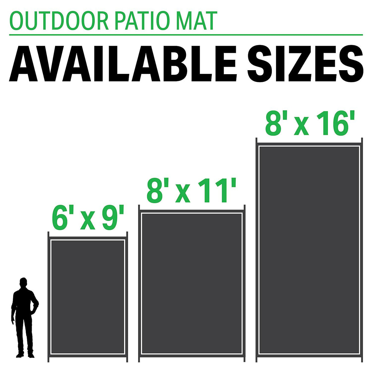 FulTyme RV 6067 Outdoor Patio Mat, Grey/Light Tan, 6' x 9'