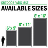 FulTyme RV 6067 Outdoor Patio Mat, Grey/Light Tan, 6' x 9'