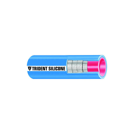 Trident 202V212036 Blue "VHT" Silicone Softwall Wet Exhaust Hose, 2-1/2" x 3'