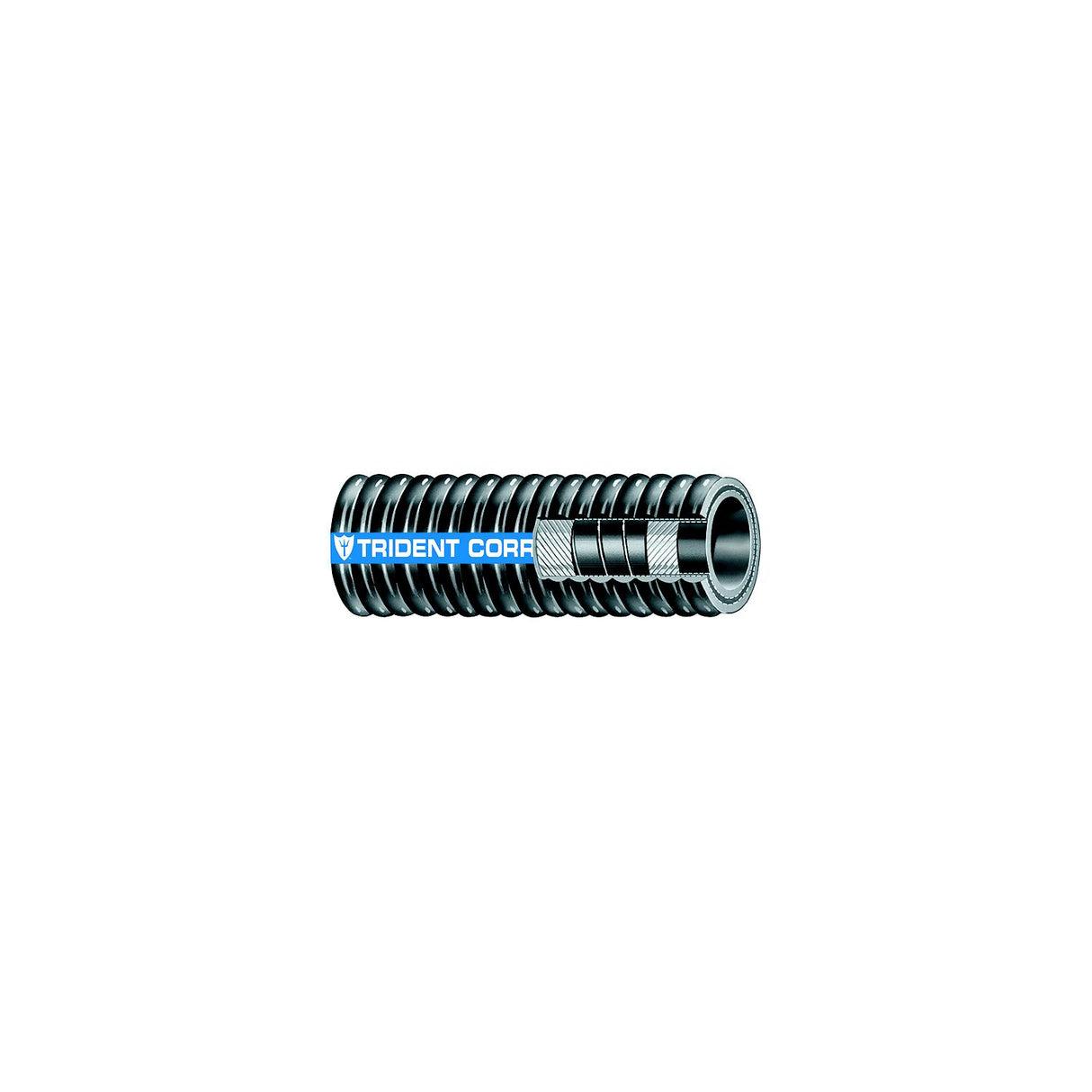 Trident 2521344 Flex Corrugated Hardwall Exhaust Hose, 1-3/4" x 12.5'