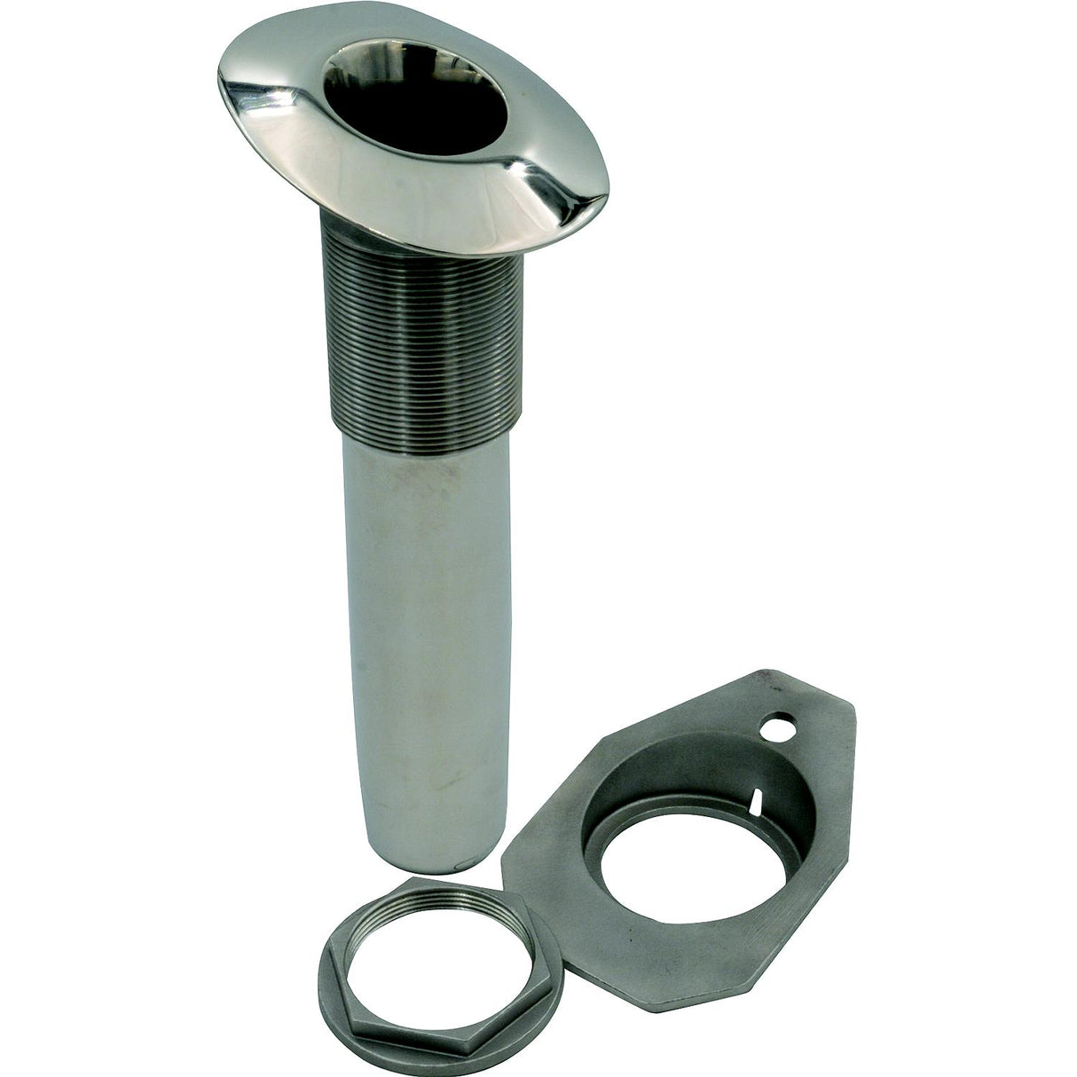 CE Smith 53677C  70 Series Screwless Flush Mount Rod Holder, 15 Degree