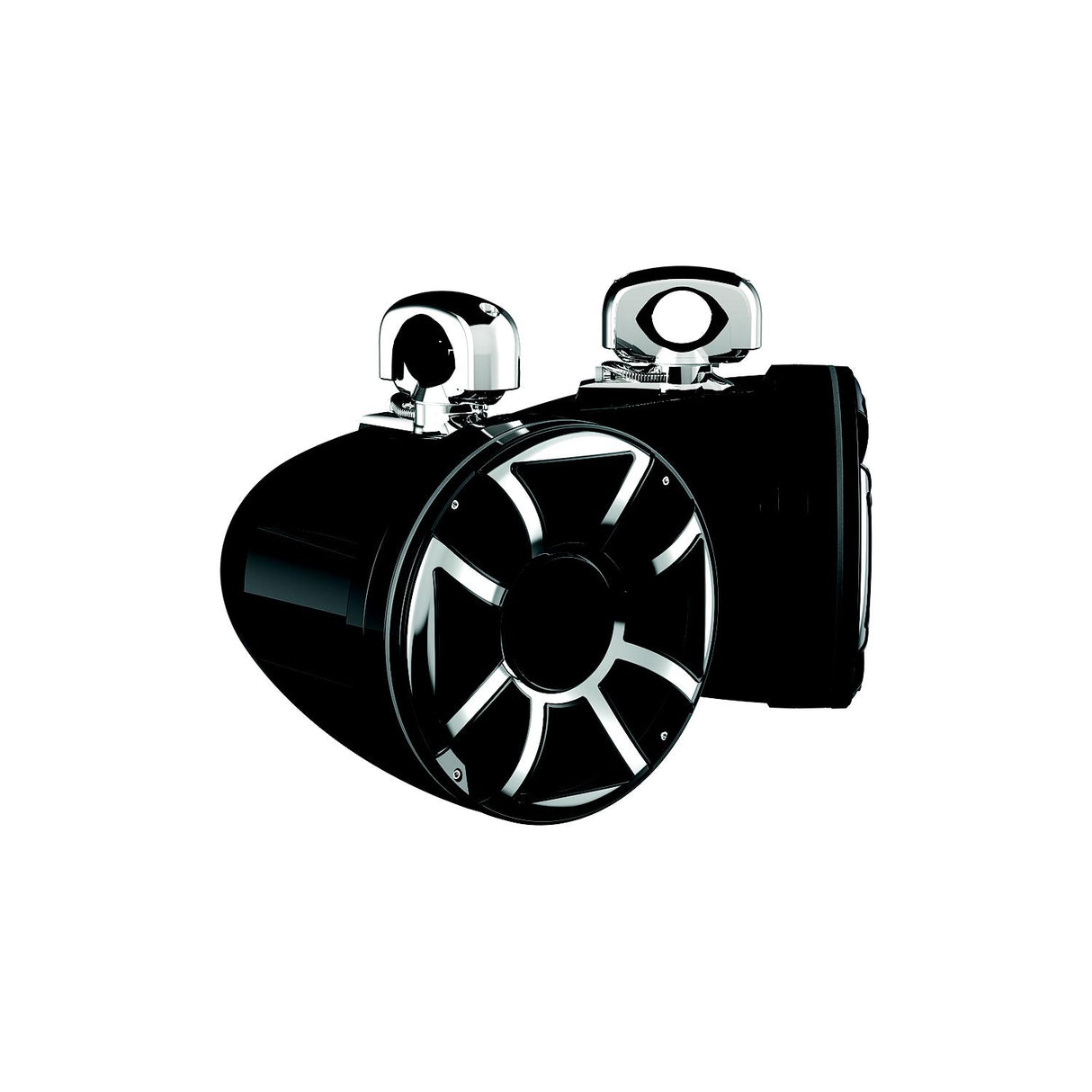 Wet Sounds REV10HDXSBSC Revolution-HD Tower Speaker - Black, 10" Speaker, REV 10 HD w/XS-B Grille & TC3-S MINI Stainless Swivel Clamp for 1” to 1-7/8” Tube