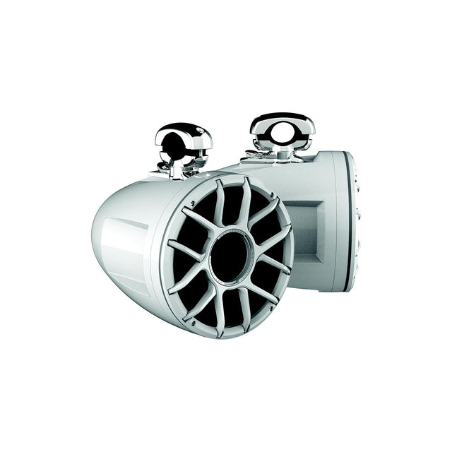 Wet Sounds REV10HDXSWSC Revolution-HD Tower Speakers - White, 10" Speaker, REV 10 HD w/XS-W Grille & TC3-S MINI Stainless Swivel Clamp for 1” to 1-7/8” Tube