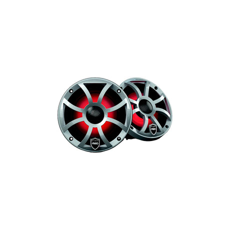 Wet Sounds REVO6XSSV3 Revo Series High-Output Coaxial Speakers - XS-Silver RGB Grilles, 6.5" diameter