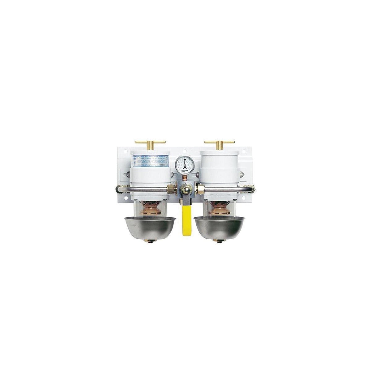 Racor 75500MAX2 Turbine Series Dual Fuel Filter W/ Rotary Valve, 2 ...