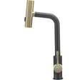 Dura Faucet DFMK511XMBMG Rainfall RV Kitchen Faucet, Matte Black/ Gold