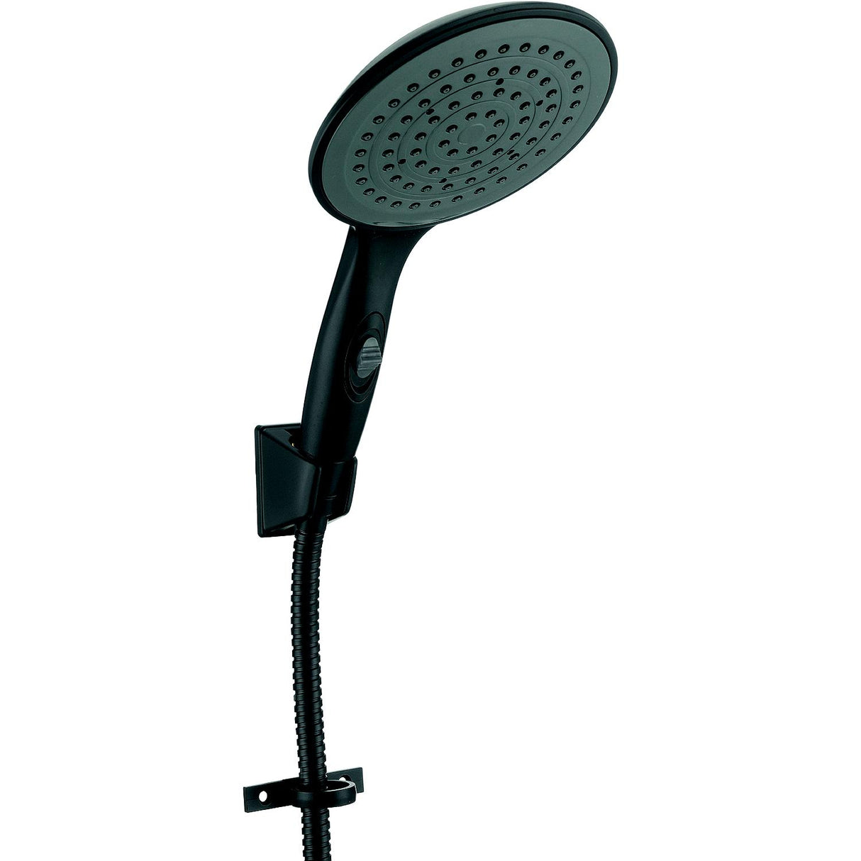 Dura Faucet DFSA434KMB Luxury 6” Rain Shower Wand and Hose Kit, Matte Black