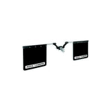 Rock Tamers 00110 Matte Black Adjustable 24" x 24" Rubber Mudflap System & Stainless Steel Trim Plates for 2-1/2" Receiver