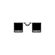 Rock Tamers 00110 Matte Black Adjustable 24" x 24" Rubber Mudflap System & Stainless Steel Trim Plates for 2-1/2" Receiver