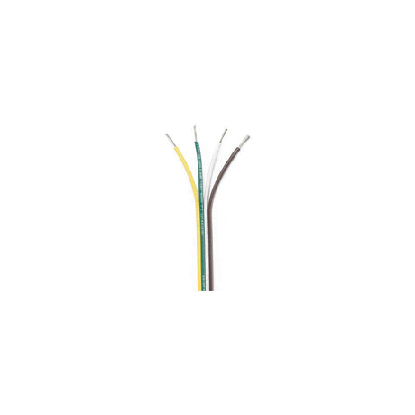 Ancor 154510 Marine Grade™ Tinned Copper White Flat Signal Cable, 16/4 AWG, 100', Brown/Green/White/Yellow