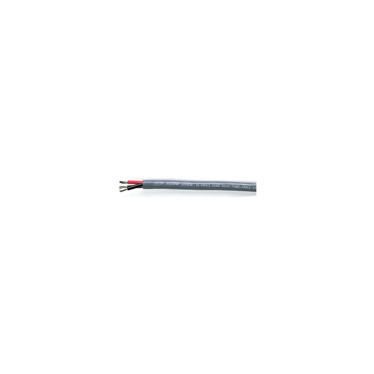 Ancor 156610 Marine Grade™ Tinned Copper Round Bilge Pump Cable, Black/Brown/Red Conductors, 16/3 AWG, 100', Grey