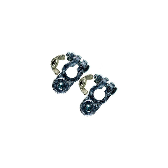 Ancor Lead Battery Terminal Set of One Wing Nut Style for 5/16" Negative Stud and One For 3/8" Positive Stud