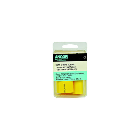 Ancor 306906 Marine Grade™ Adhesive Lined Heat Shrink Tubing, 3/4" x 6", Yellow, 4/Pk