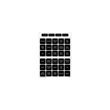 Blue Sea 4217 Waterproof Square Format Label Kit, 120 Label DC Set