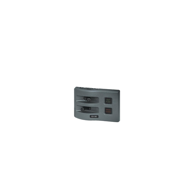 Blue Sea Systems 4302 WeatherDeck 12V DC 2 Position Waterproof Fuse Panel, Gray