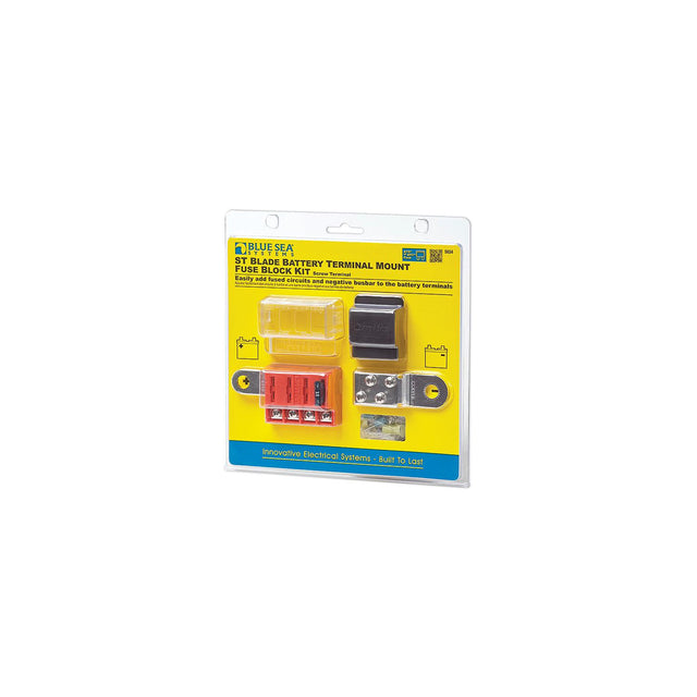 Blue Sea Systems 5024 ST-Blade Battery Terminal Mount Fuse Block Kit w/Negative Busbar