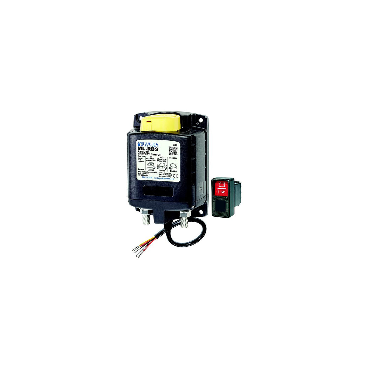 Blue Sea Systems 7700 ML-RBS Remote Battery Switch with Manual Control - 12V DC 500A